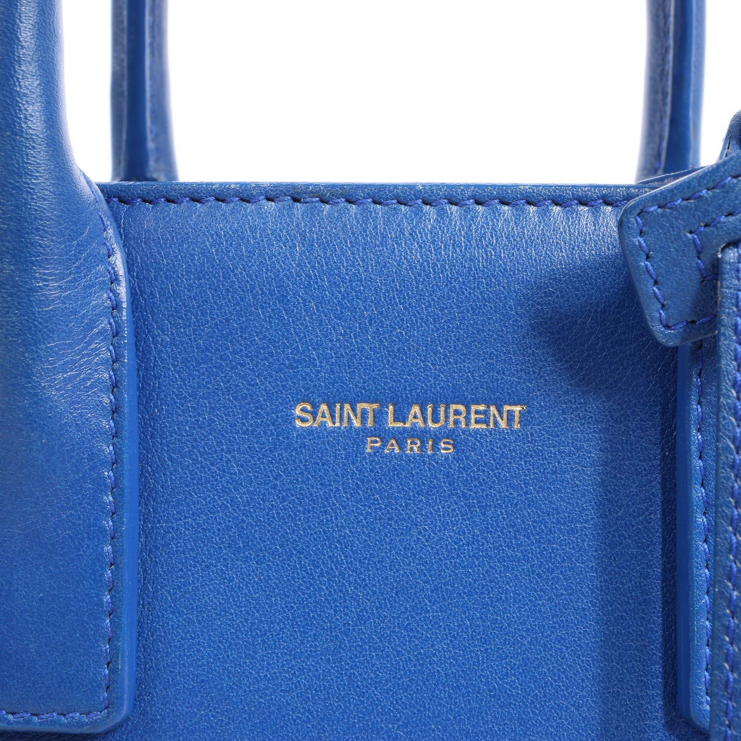 Saint Laurent Paris Sac de Jour Leather 2Way Handbag in Blue 340778