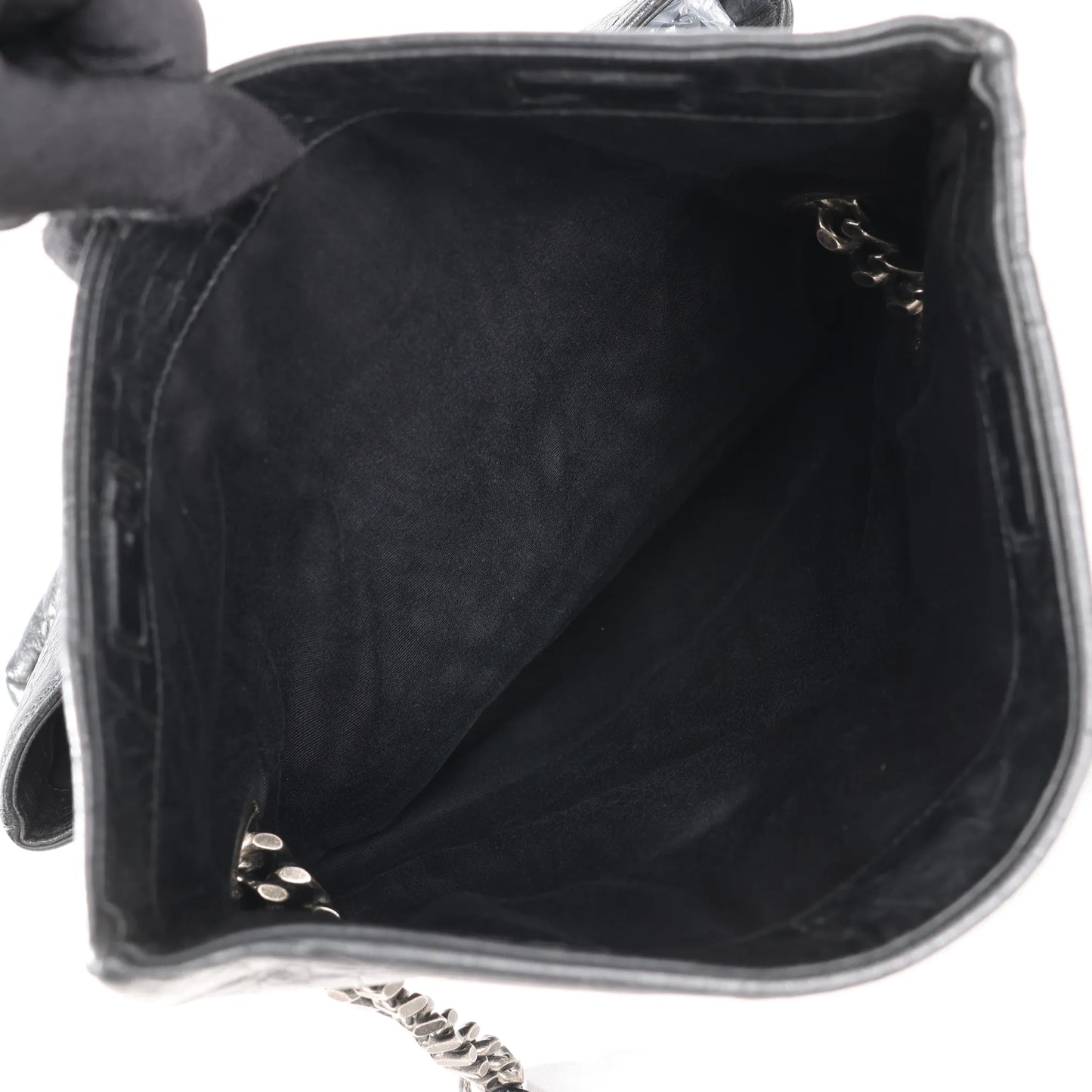 Saint Laurent Paris West Hollywood Leather Chain Shoulder Bag in Black 438176