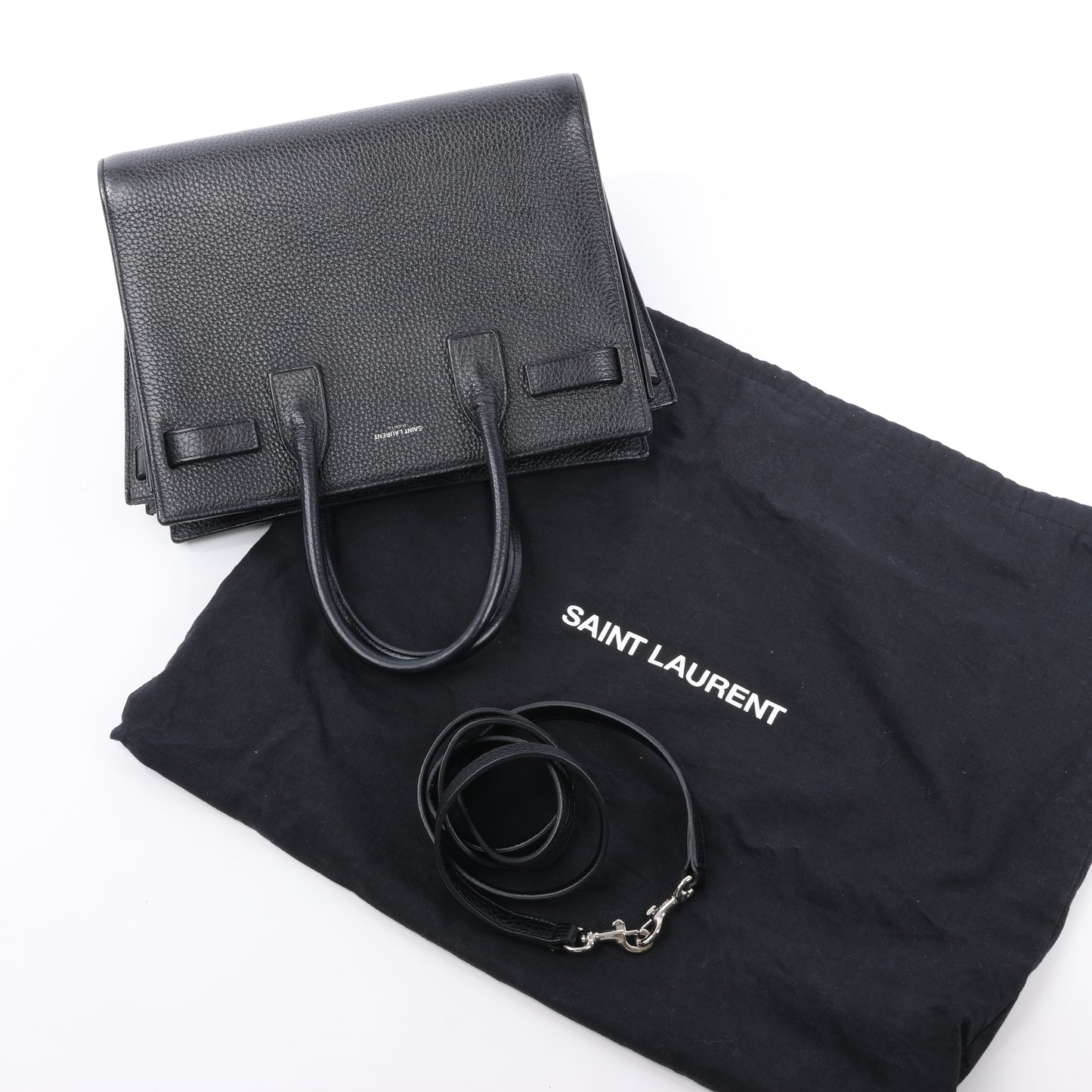 Saint Laurent Paris Sac de Jour Sac à main en cuir Noir 377183