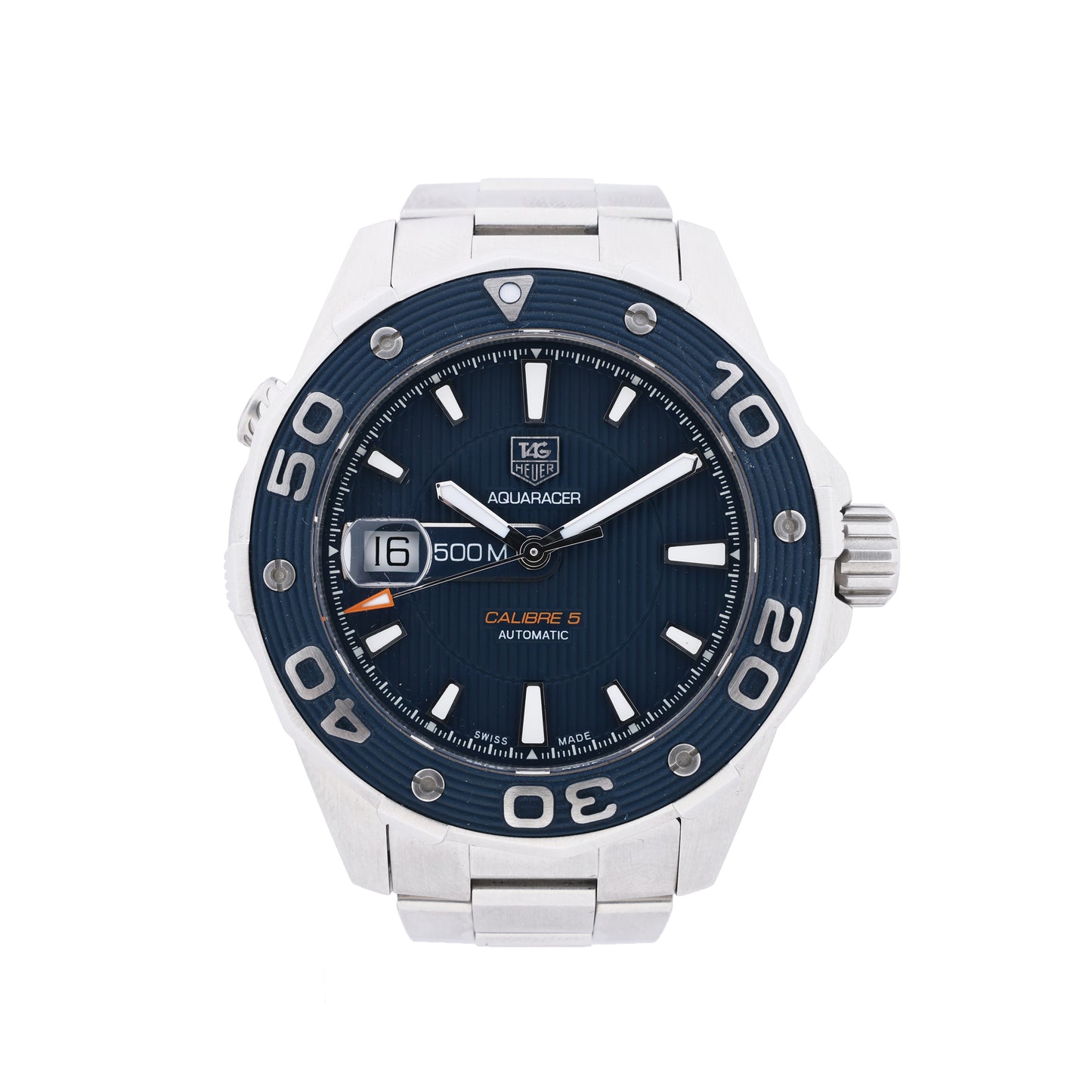 TAG Heuer Aqua Racer Caliber 5 WAJ2112 RPN2528 SS AT Blue-Face Watch