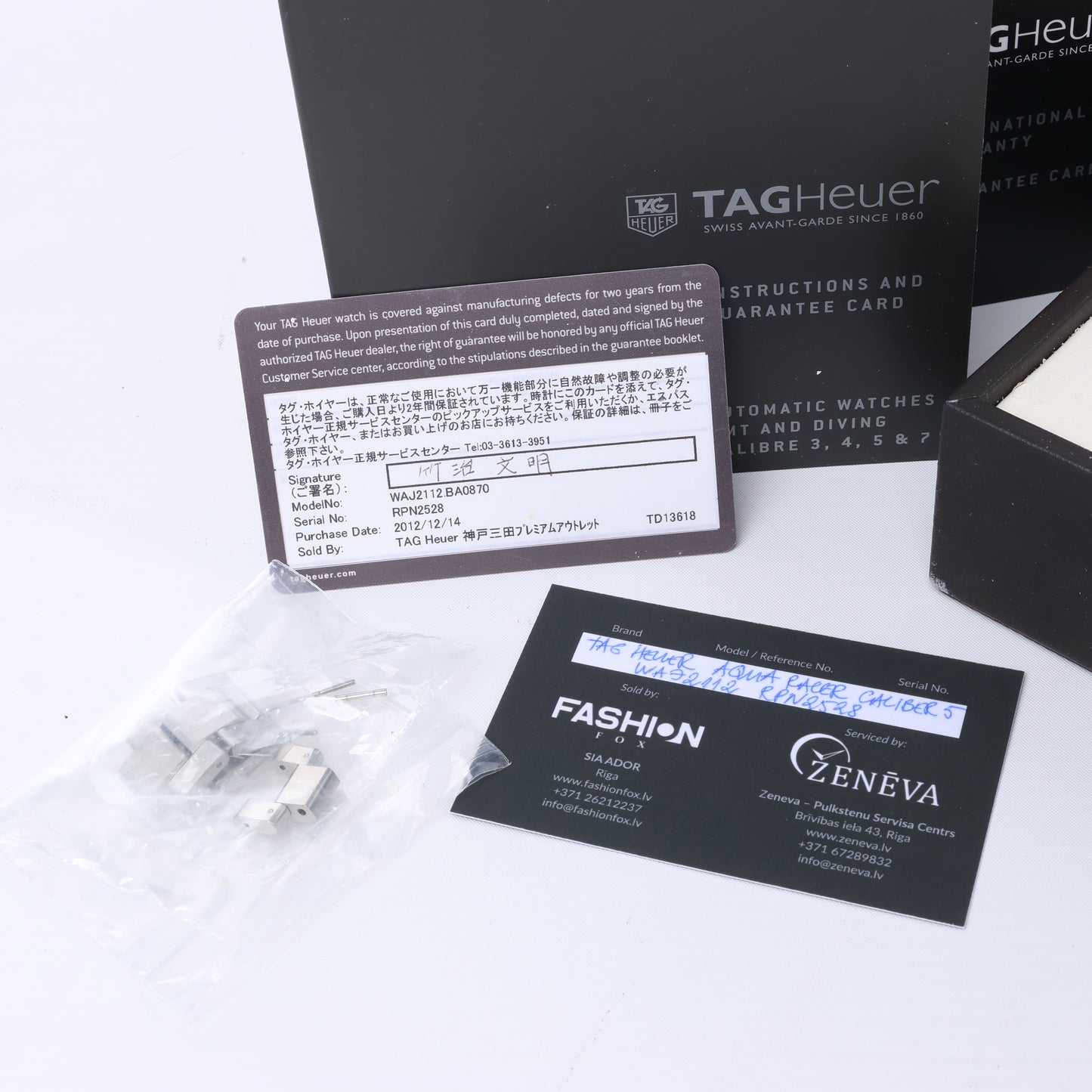 TAG Heuer Aqua Racer Caliber 5 WAJ2112 RPN2528 SS AT Blue-Face Watch