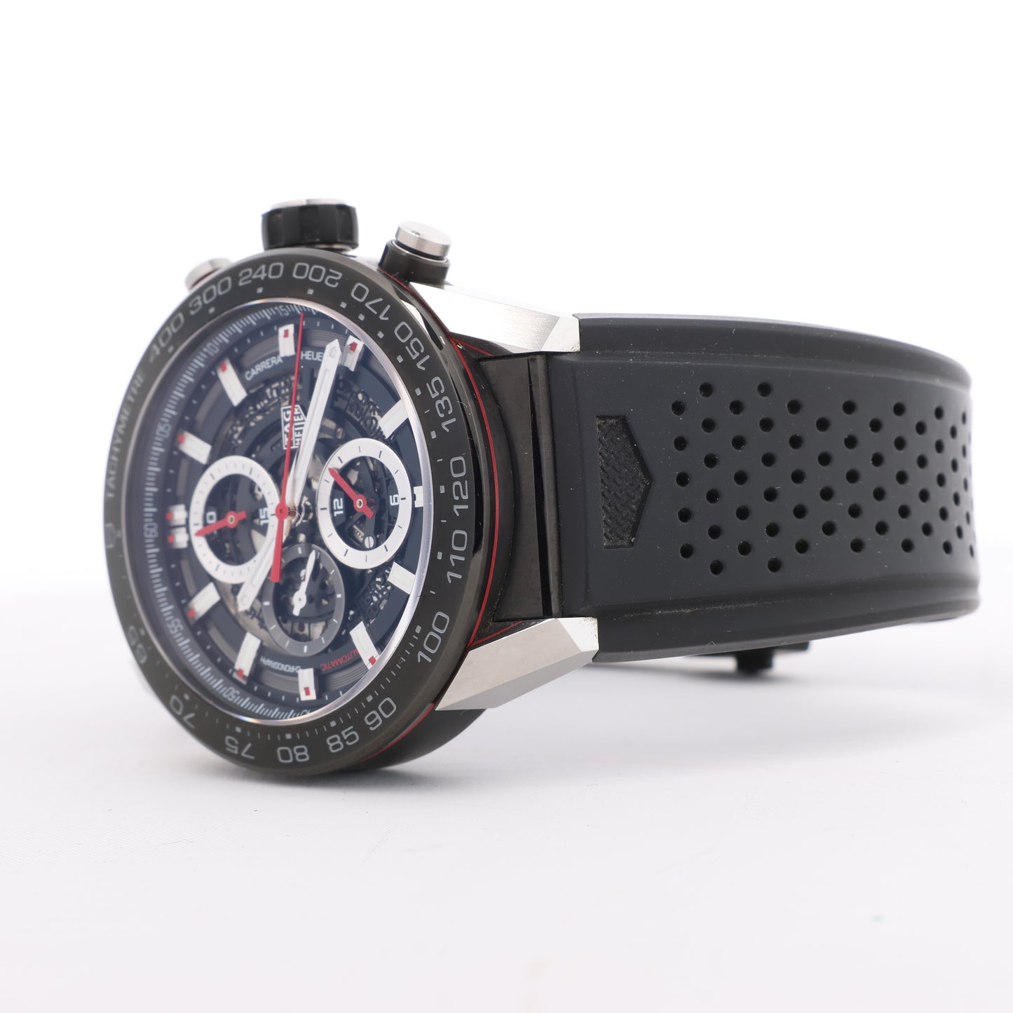 Carrera CALIBRE HEUER 01 CAR2A1Z.FT6044 WBD6279 SS SS & Rubber AT Skeleton dial Watch