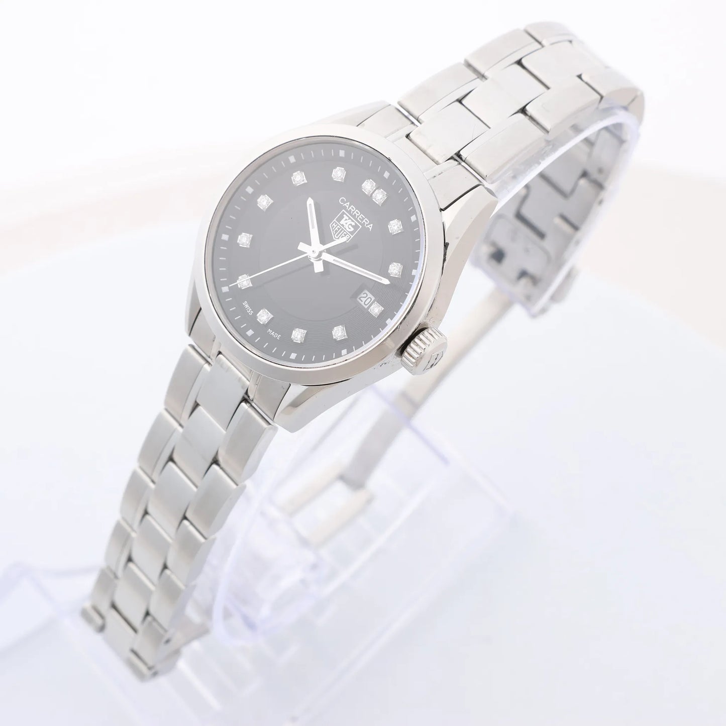 Montre TAG Heuer Carrera WV1410 RUP0239 SS QZ à cadran noir