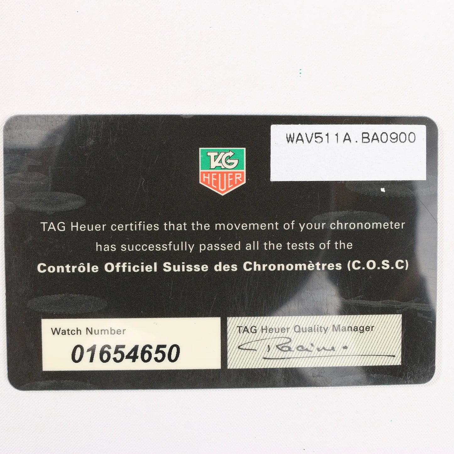 TAG Heuer Grand Carrera WAV511A.BA0900 SS AT Black Dial Watch