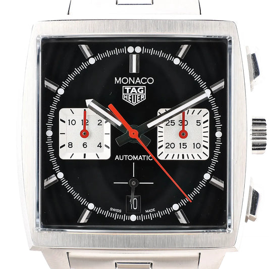 TAG Heuer Monaco Calibre Heuer 02 CBL2113.BA0644 WZS4878 SS AT Black Dial Watch