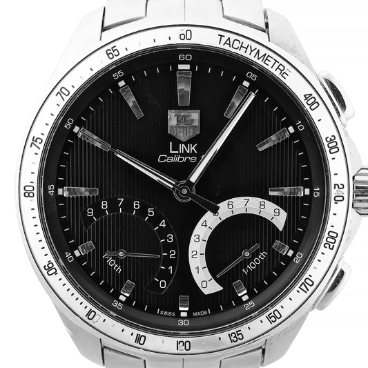 TAG Heuer Link Calibre S CAT7010 RZP4293 SS AT Black Dial Watch