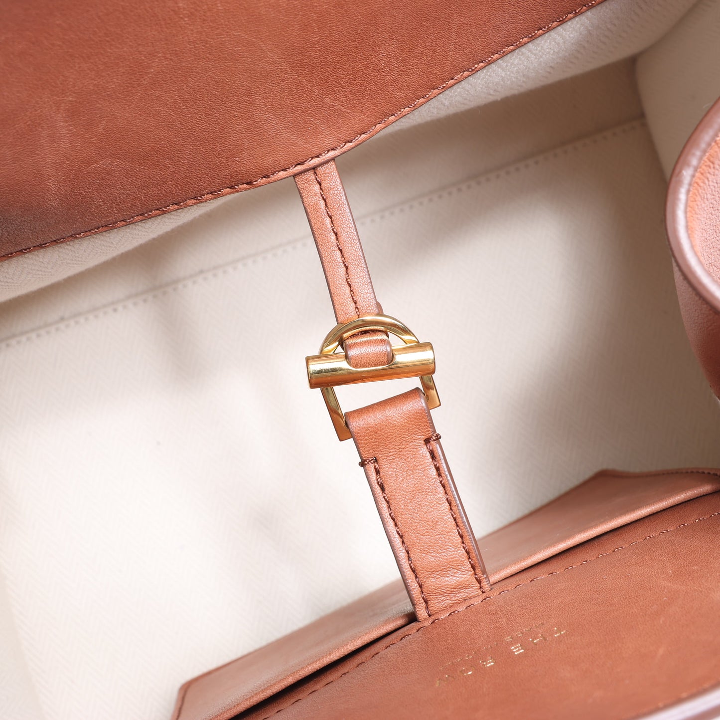 The Row Soft Margaux 10 Leather 2Way Handbag in Brown