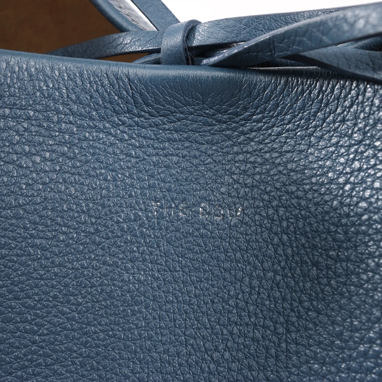 The Row Park Tote Small Leather Shoulder bag in Blue