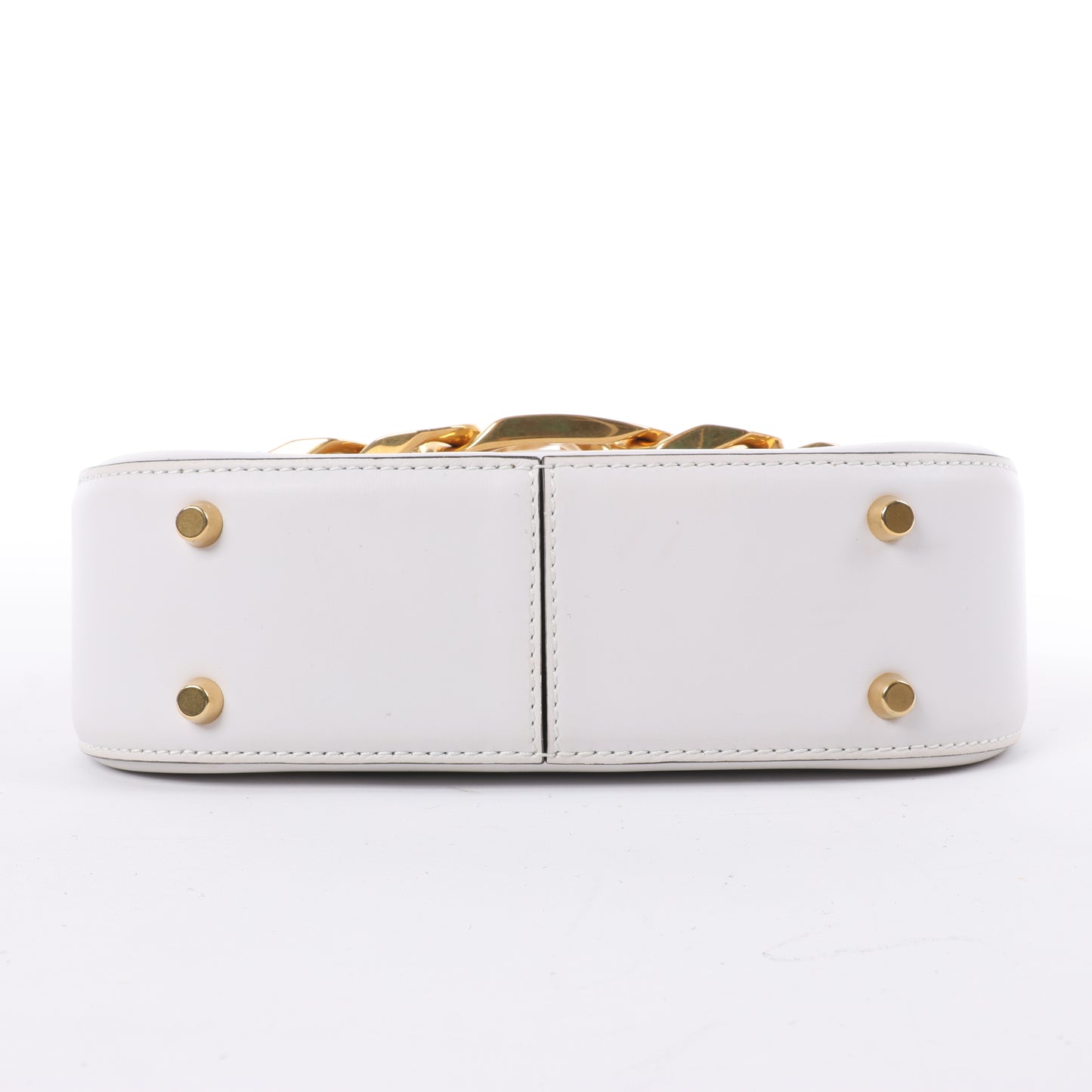 Valentino Garavani V logo Leather Shoulder bag in White