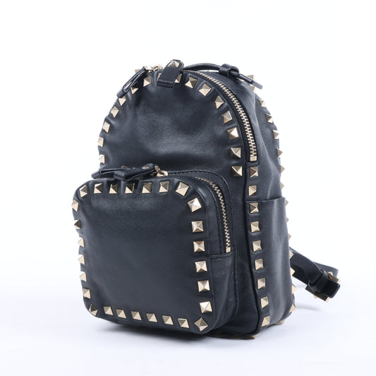 Sac à dos en cuir Rockstud Valentino Garavani noir