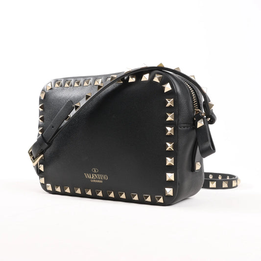 Valentino Garavani Rockstud Leather Crossbody Bag in Black