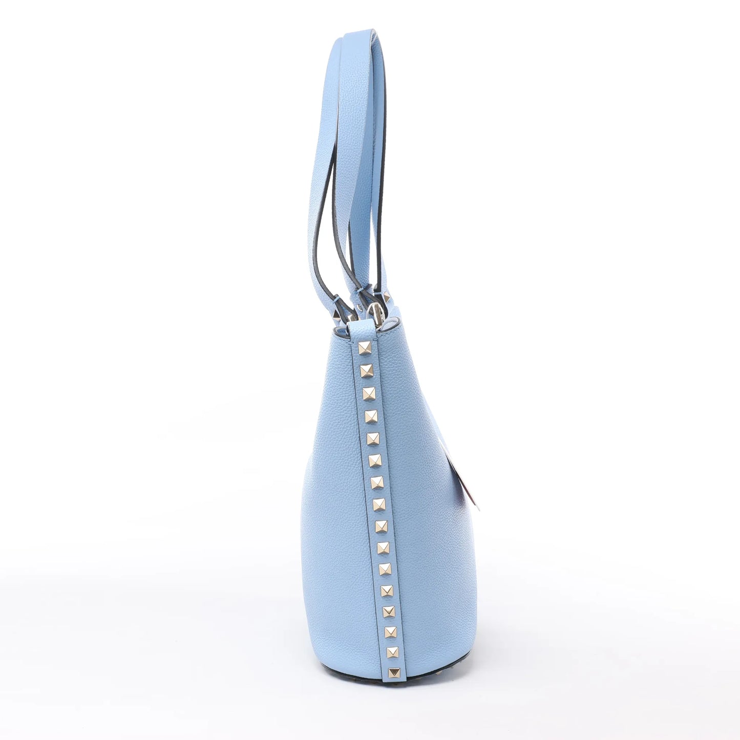 Valentino Garavani – Rockstud – Schultertasche aus Leder x Nieten in Blau