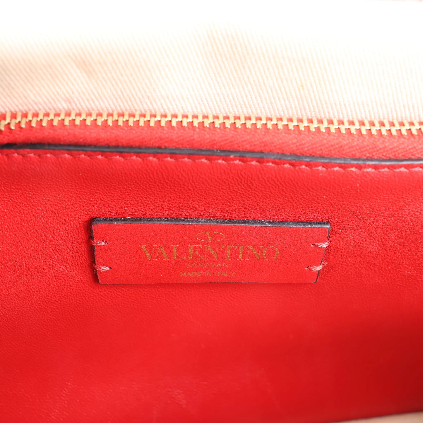 Valentino Garavani Straws x Leather Shoulder bag Beige x Brown