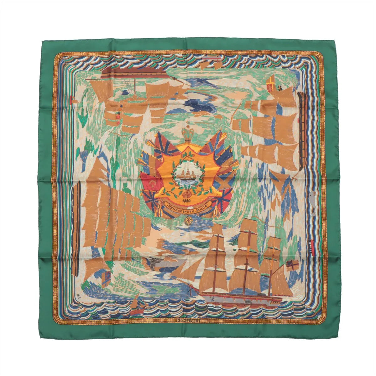Hermès Carré 90 "HENRY F SMITH SAILOR " Silk Scarf