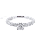 Non Signe / Unsigned 14K White Gold Ring with 45 Natural Diamonds