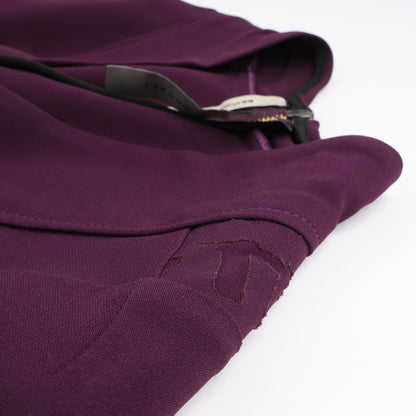 Robe mi-longue ajustée à décolleté en V profond Roland Mouret, prune – EU 34