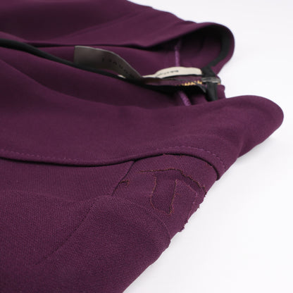 Roland Mouret Deep V-Neck Fitted Midi Dress in Plum – EU 34