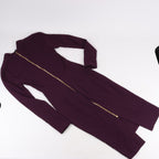 Roland Mouret Deep V-Neck Fitted Midi Dress in Plum – EU 34