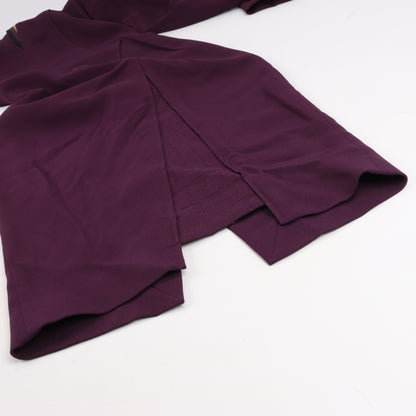 Roland Mouret Deep V-Neck Fitted Midi Dress in Plum – EU 34