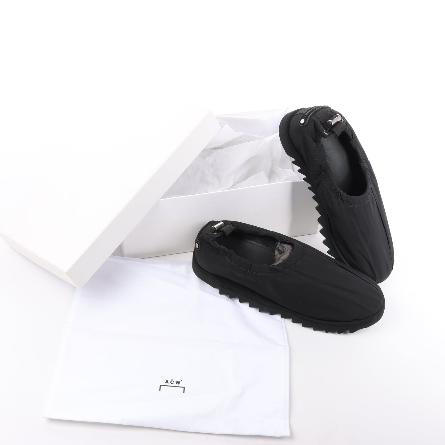 A-COLD-WALL* Drawstring Slip-on Sneakers in Black, Size 45 EU