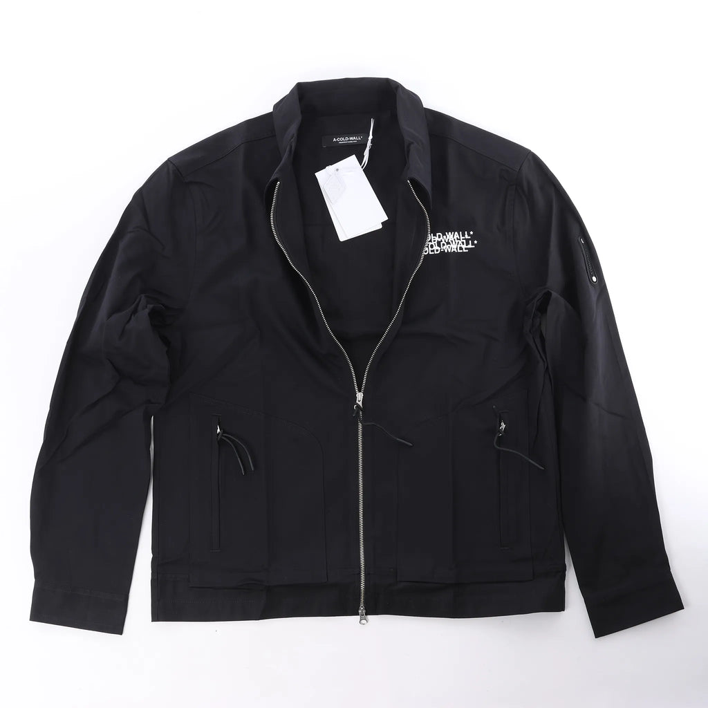 A-COLD-WALL* Logo Overlay Tech Jacket in Black, Size M