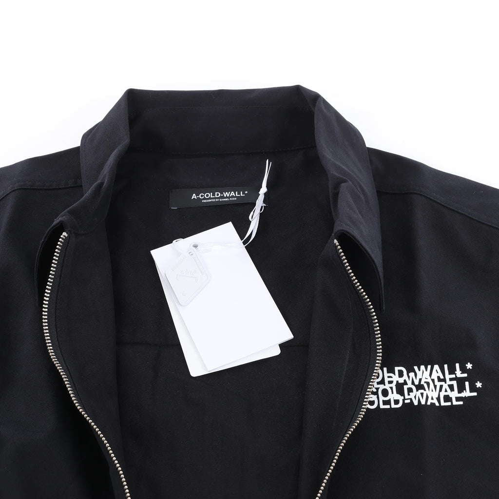 A-COLD-WALL* Logo Overlay Tech Jacket in Black, Size M