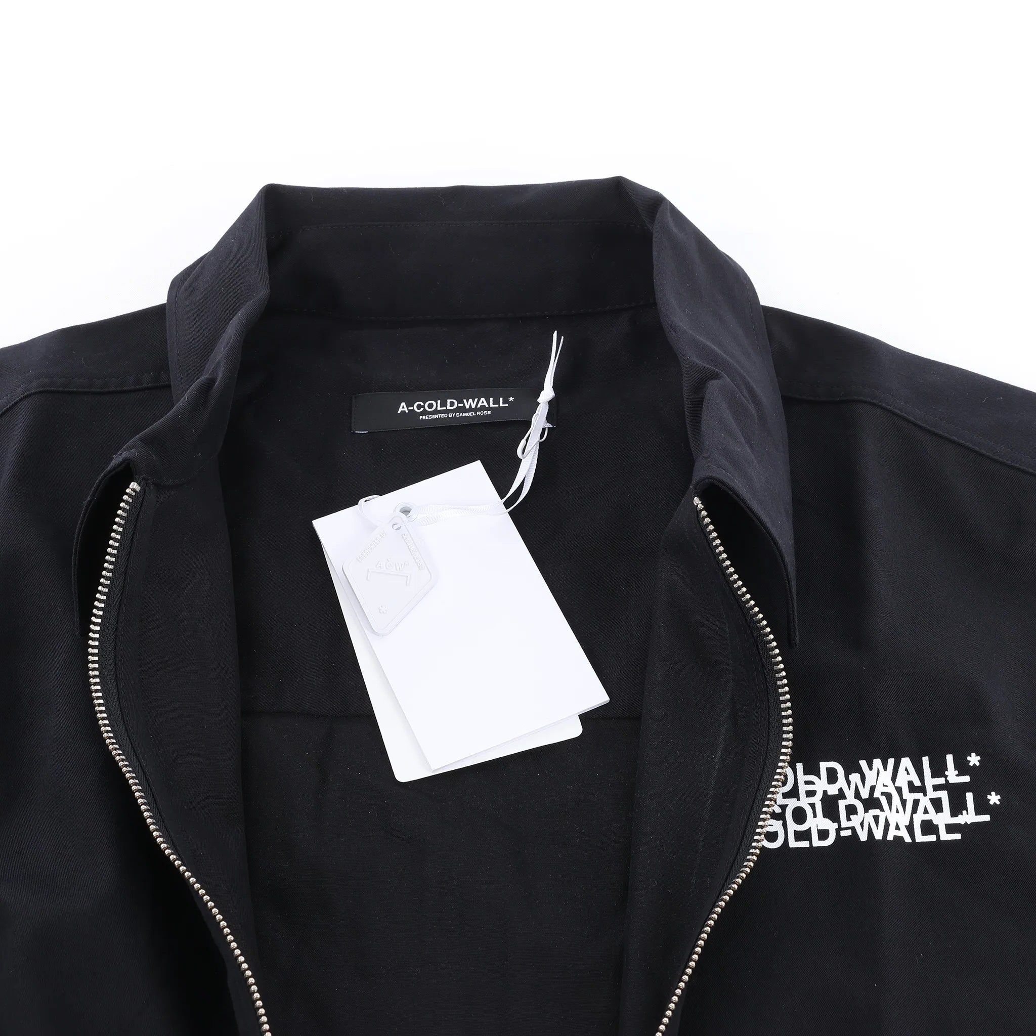 A-COLD-WALL* Logo Overlay Tech Jacket in Black, Size M