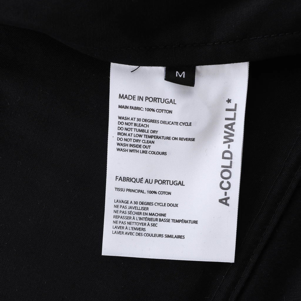 A-COLD-WALL* Logo Overlay Tech Jacket in Black, Size M