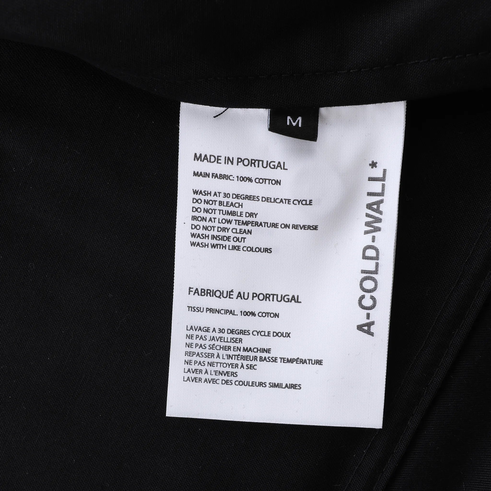 A-COLD-WALL* Logo Overlay Tech Jacket in Black, Size M