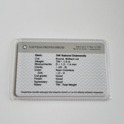 Nicht signierte Diamantohrringe (K18WG, 4,4 g, 1,0 ct)