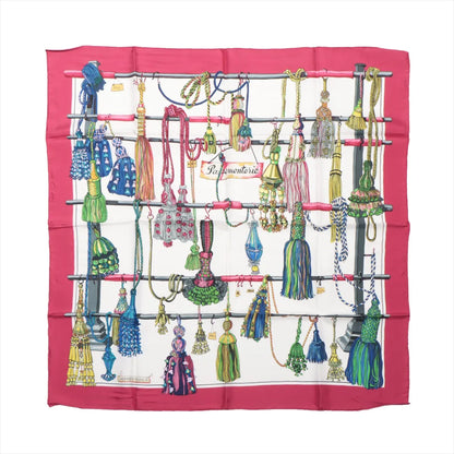 Hermes Carré 90 "PASEMENTERIE " Silk handkerchief in Red