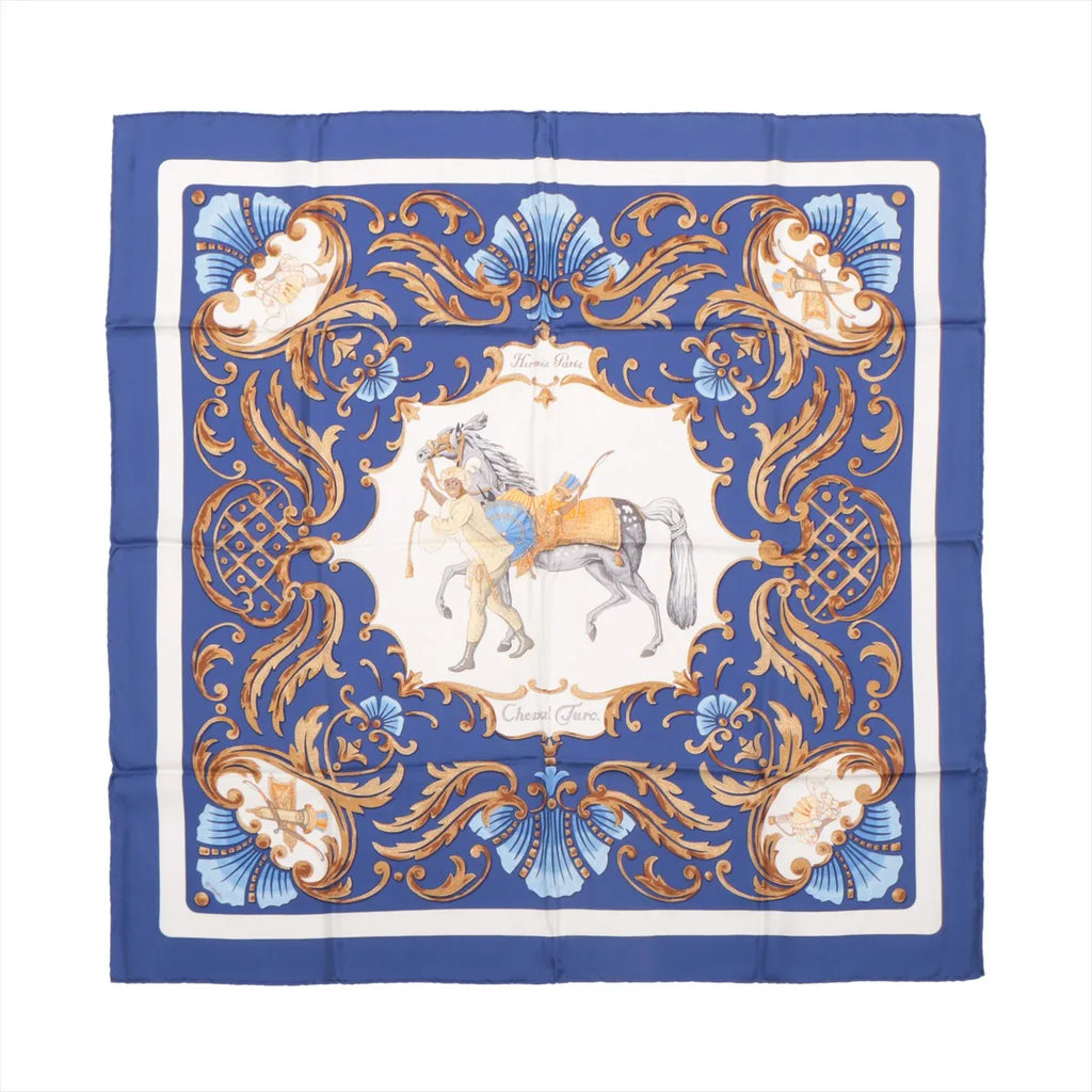 Hermes Carré 90 "Cheval Turc" 100% Silk Scarf