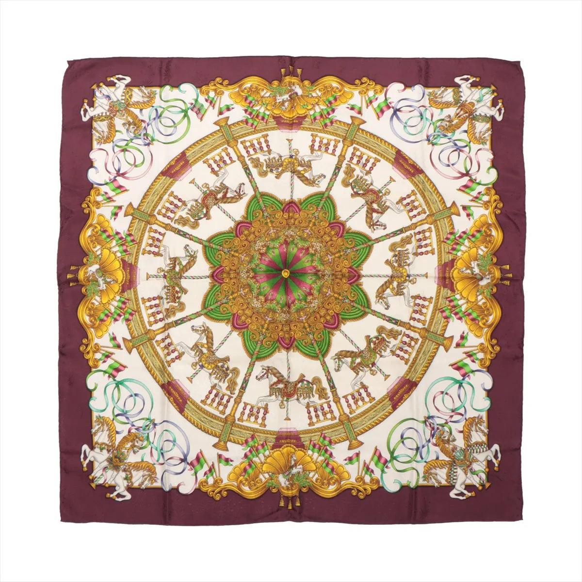 Hermes Carré 90 "LUNAPARK " 100% Silk Scarf