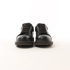 Alexander McQueen Runway Glitter-Heeled Leather Platform Trainers in Black, Size 39 EU