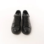 Alexander McQueen Runway Glitter-Heeled Leather Platform Trainers in Black, Size 39 EU