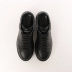 Alexander McQueen Runway Glitter-Heeled Leather Platform Trainers in Black, Size 39 EU