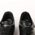 Alexander McQueen Runway Glitter-Heeled Leather Platform Trainers in Black, Size 39 EU