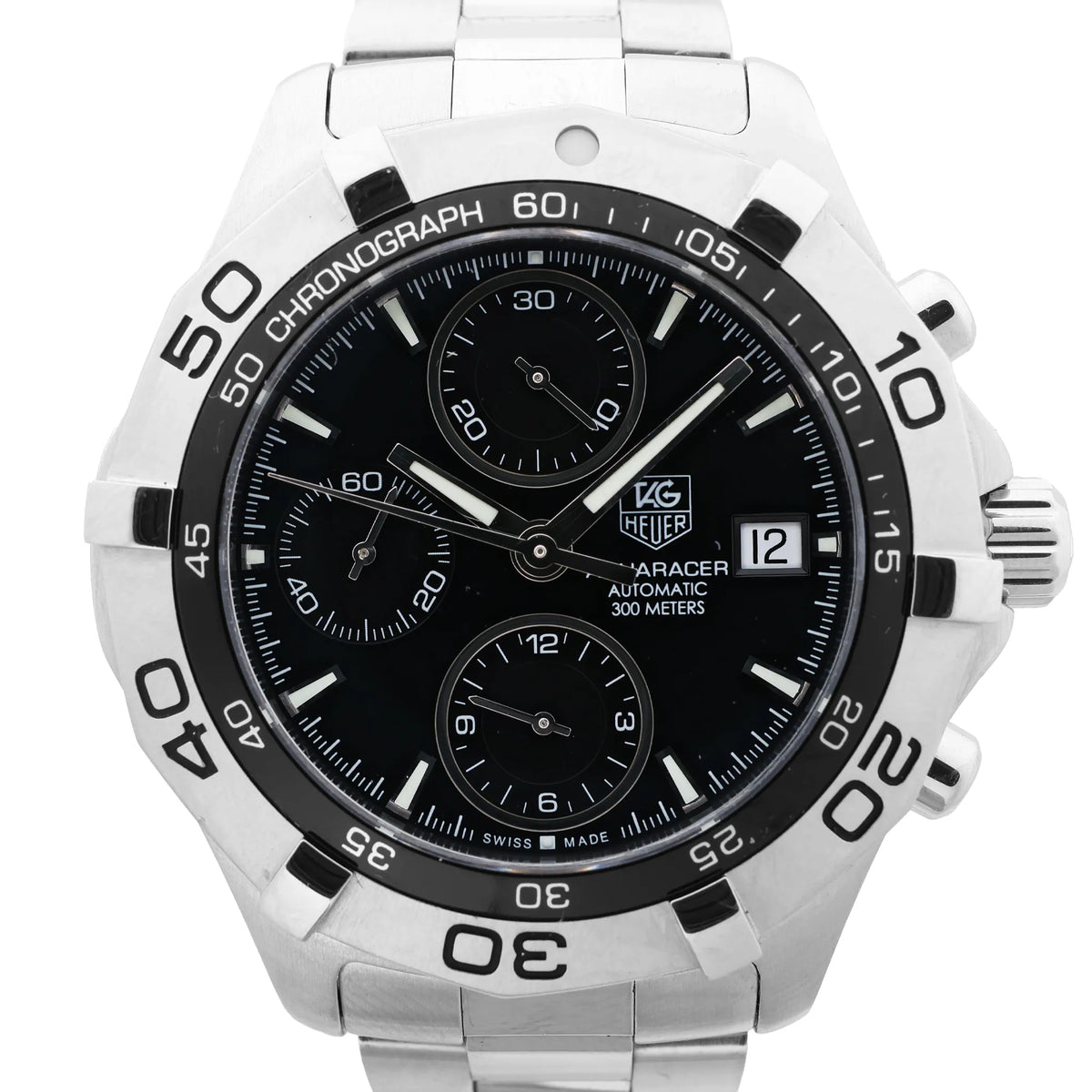 TAG Heuer Aquaracer Chrono Date CAF2110 RRZ8031 Black Dial Steel