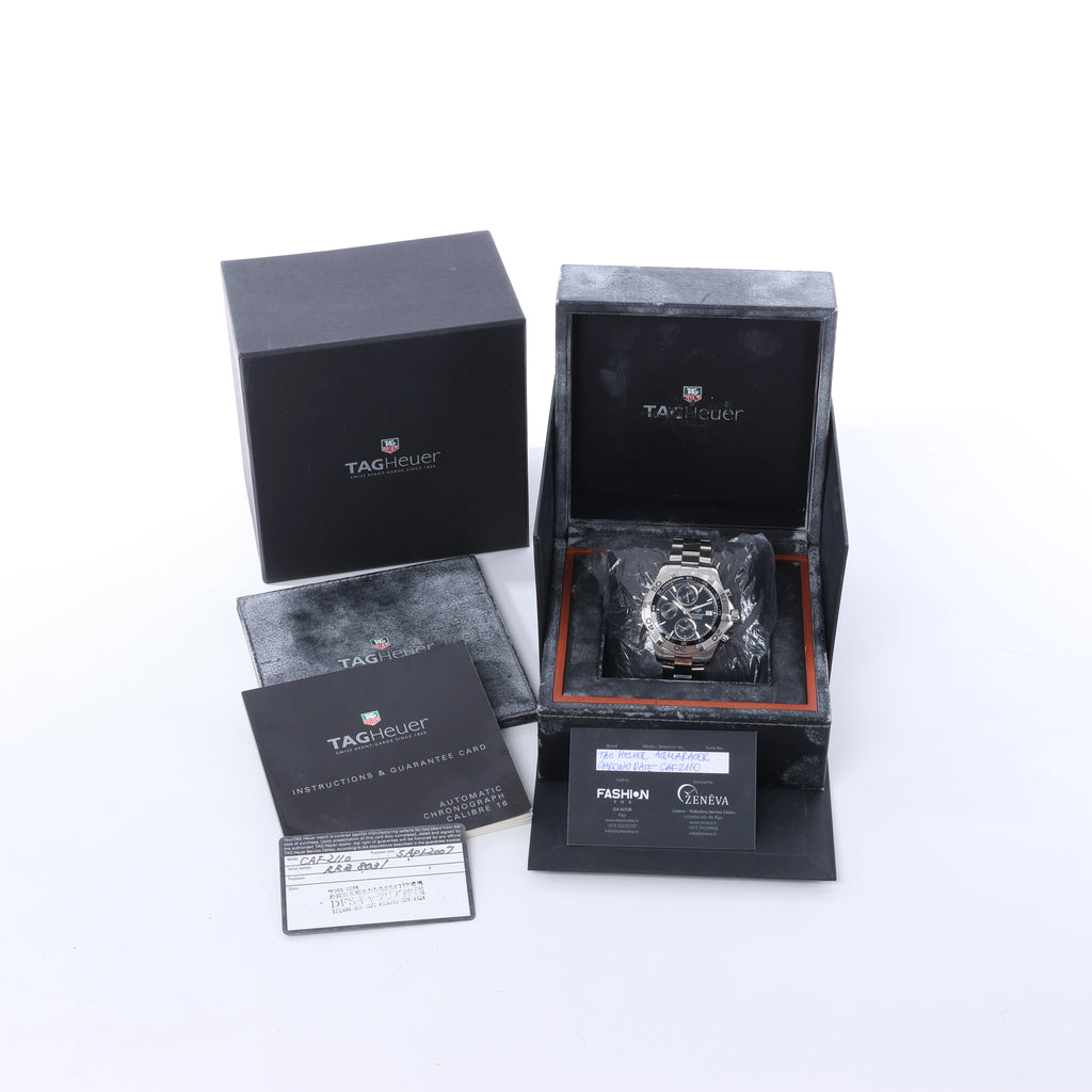 TAG Heuer Aquaracer Chrono Date CAF2110 RRZ8031 Black Dial Steel