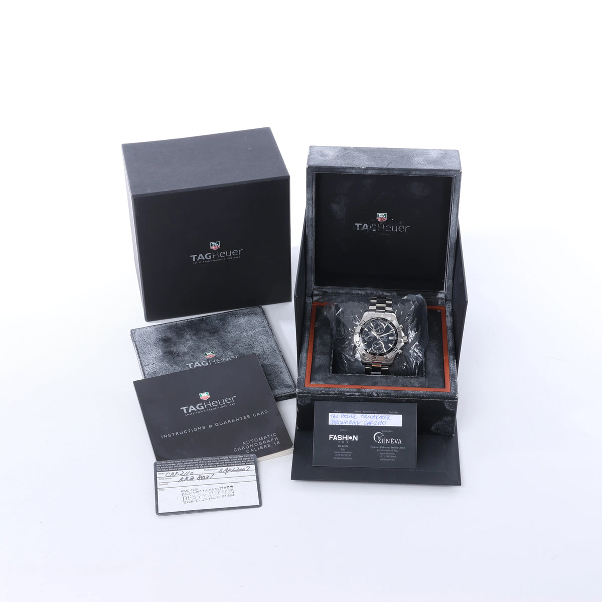 TAG Heuer Aquaracer Chrono Date CAF2110 RRZ8031 Black Dial Steel