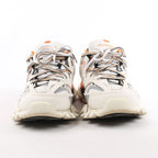 Balenciaga Track Panel Style Mesh and Nylon Sneakers in White x Orange, Size 41 EU