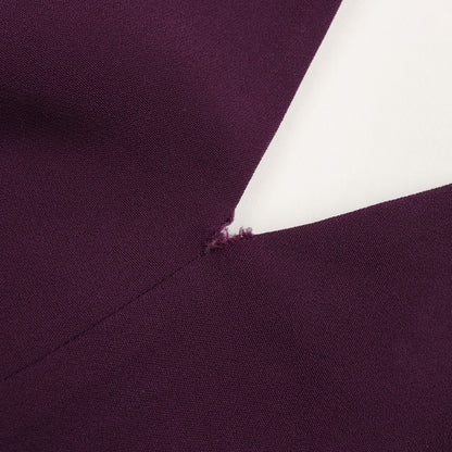 Roland Mouret Deep V-Neck Fitted Midi Dress in Plum – EU 34