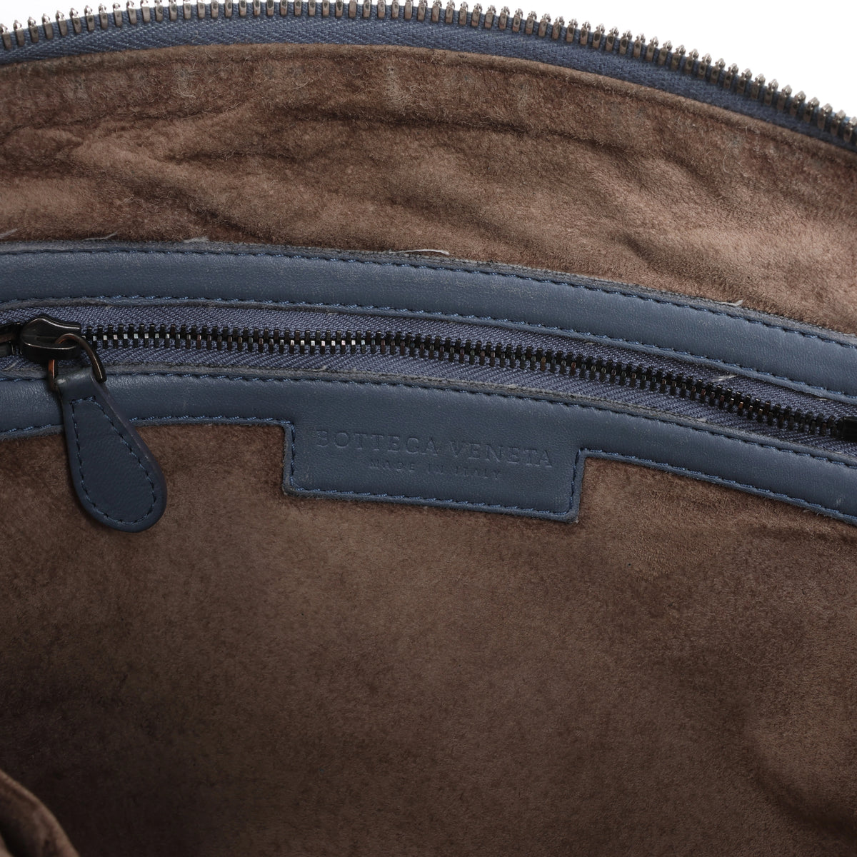 Bottega Veneta Nodini Intrecciato Leather Crossbody Bag in Blue