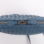 Bottega Veneta Nodini Intrecciato Leather Crossbody Bag in Blue