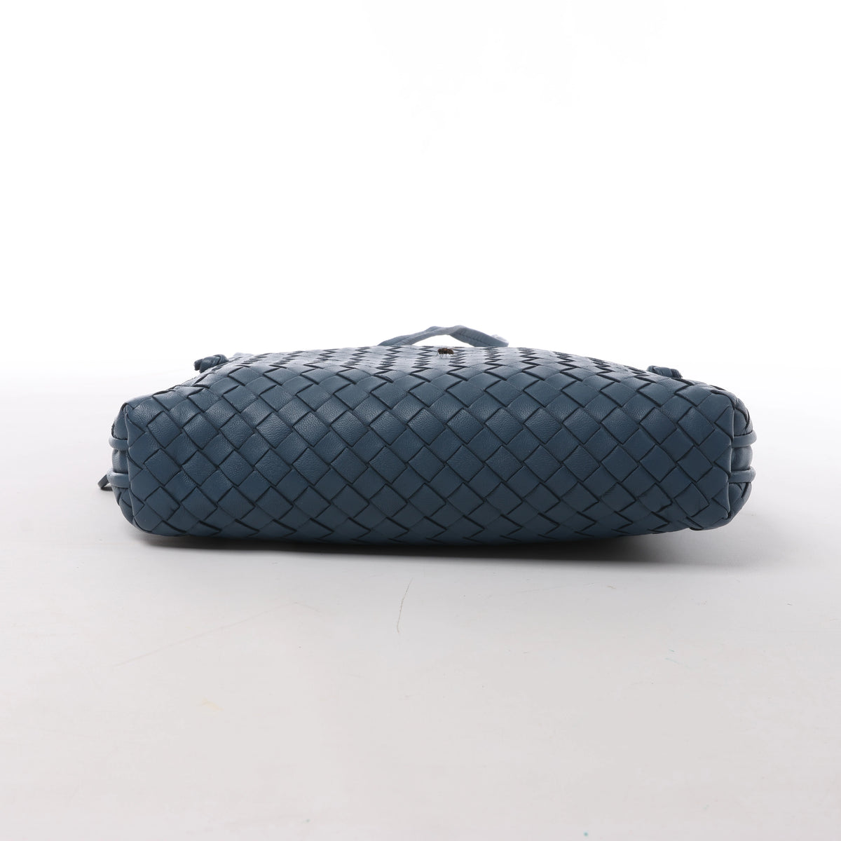 Bottega Veneta Nodini Intrecciato Leather Crossbody Bag in Blue