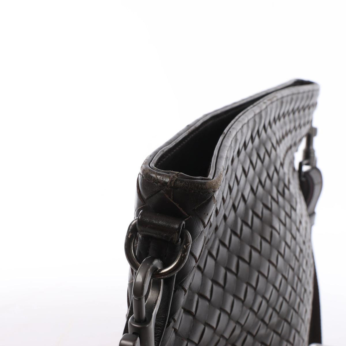 Bolso de hombro de cuero Intrecciato Bottega Veneta en rosa