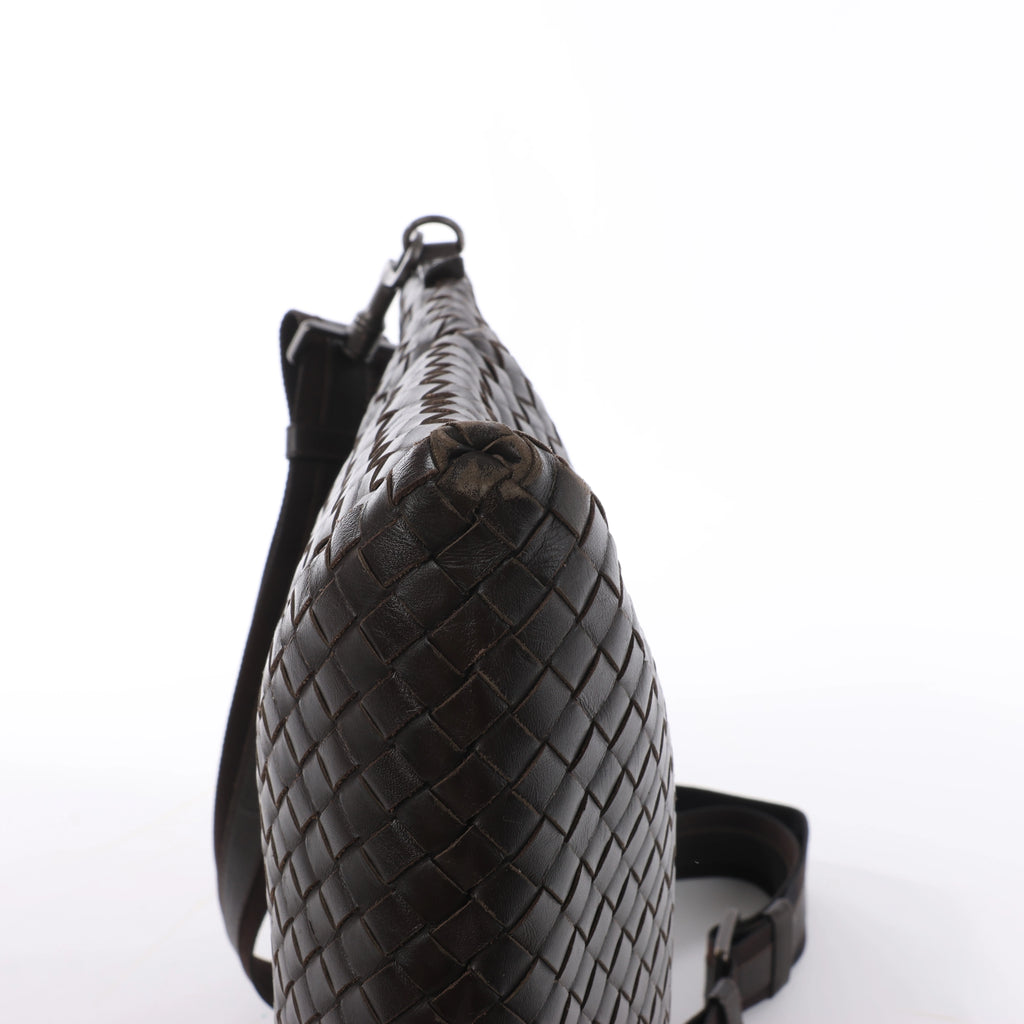 Bolso de hombro de cuero Intrecciato Bottega Veneta en rosa
