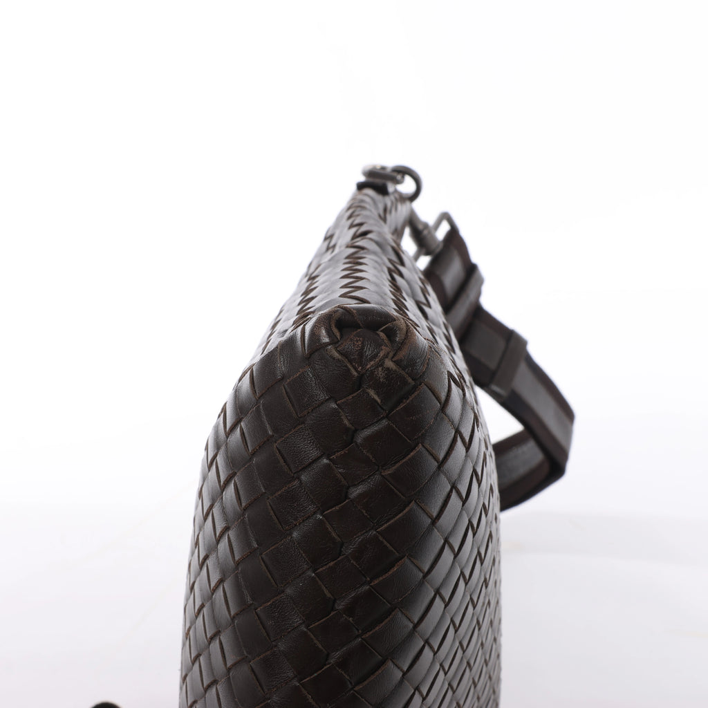 Bolso de hombro de cuero Intrecciato Bottega Veneta en rosa