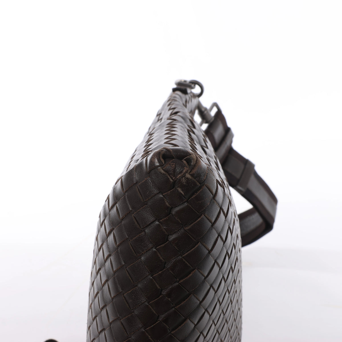 Bolso de hombro de cuero Intrecciato Bottega Veneta en rosa