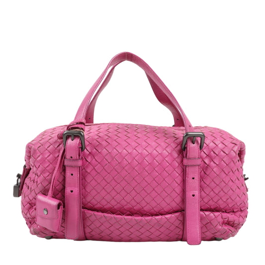 BOTTEGA VENETA Intrecciato Leather Handbag in Pink